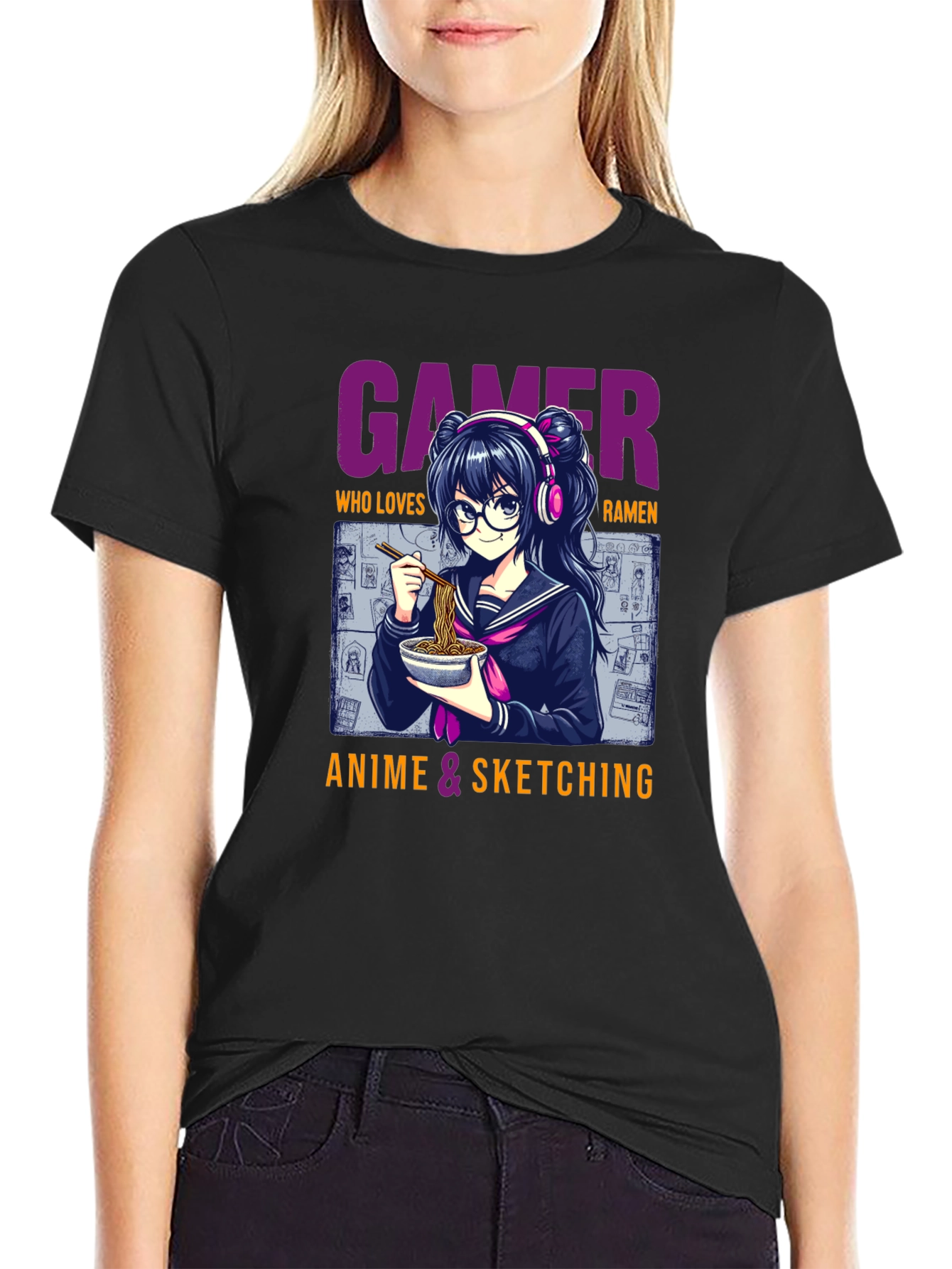 Gamer Anime Ramen Lover Graphic Tee