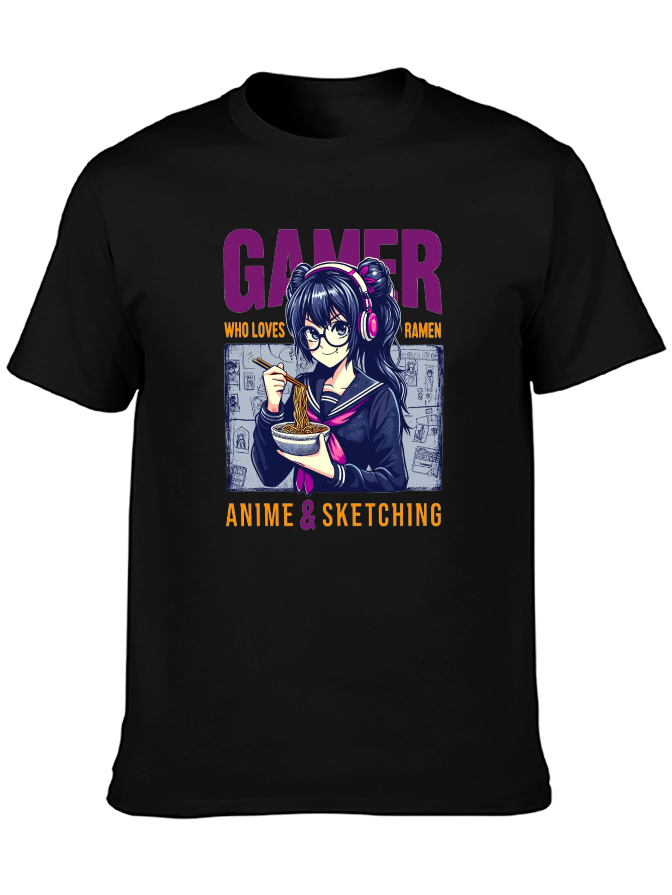 Gamer Anime Ramen Lover Graphic Tee