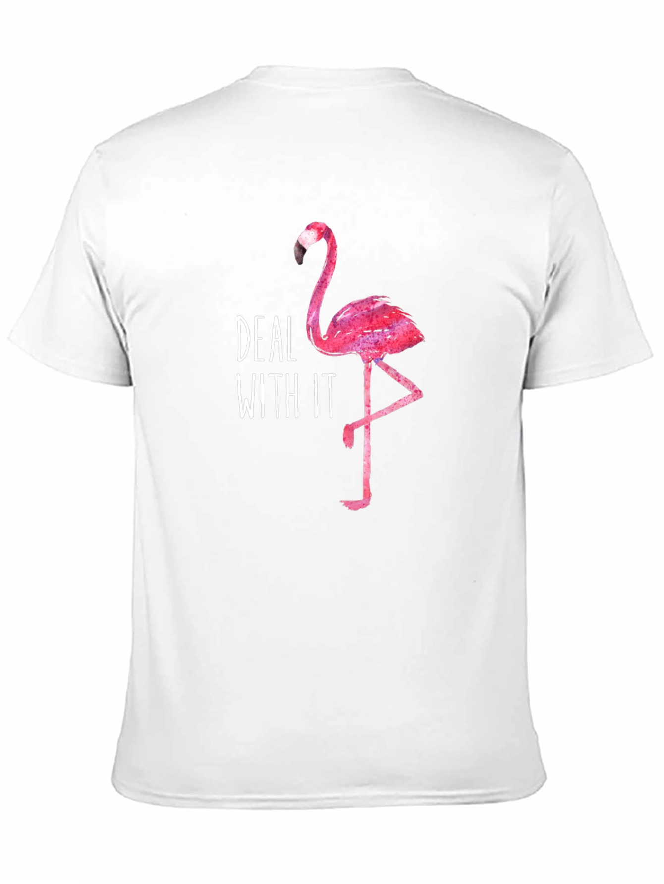 Deal With It Flamingo Graphic T-Shirt