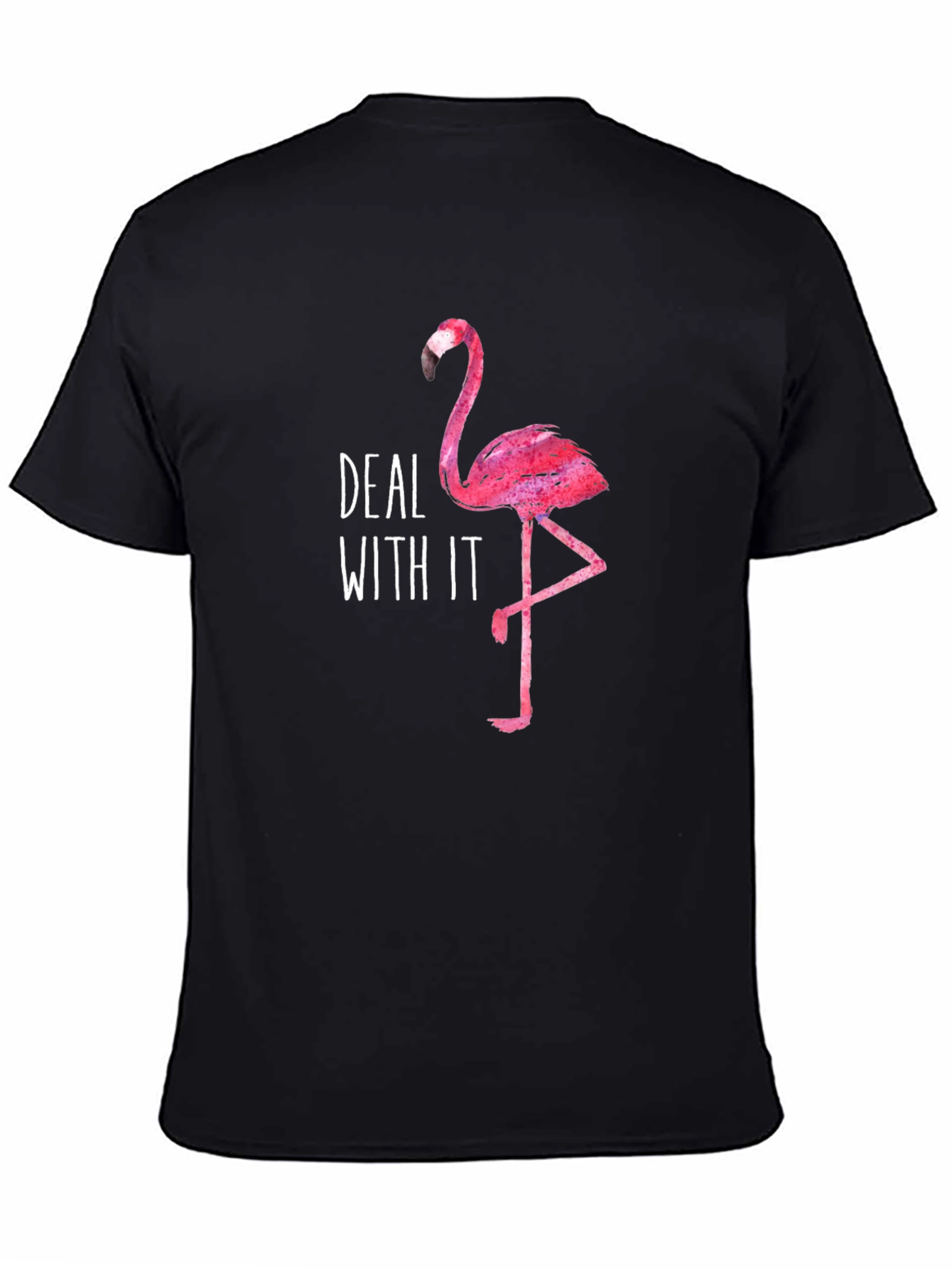 Deal With It Flamingo Graphic T-Shirt