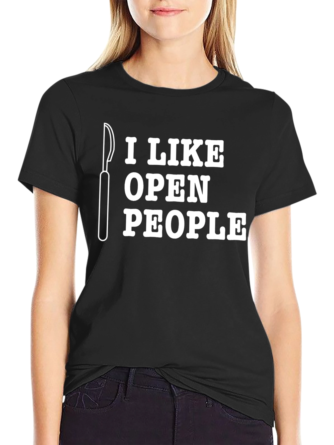 I Like Open People Funny Surgeon Scalpel Graphic T-Shirt