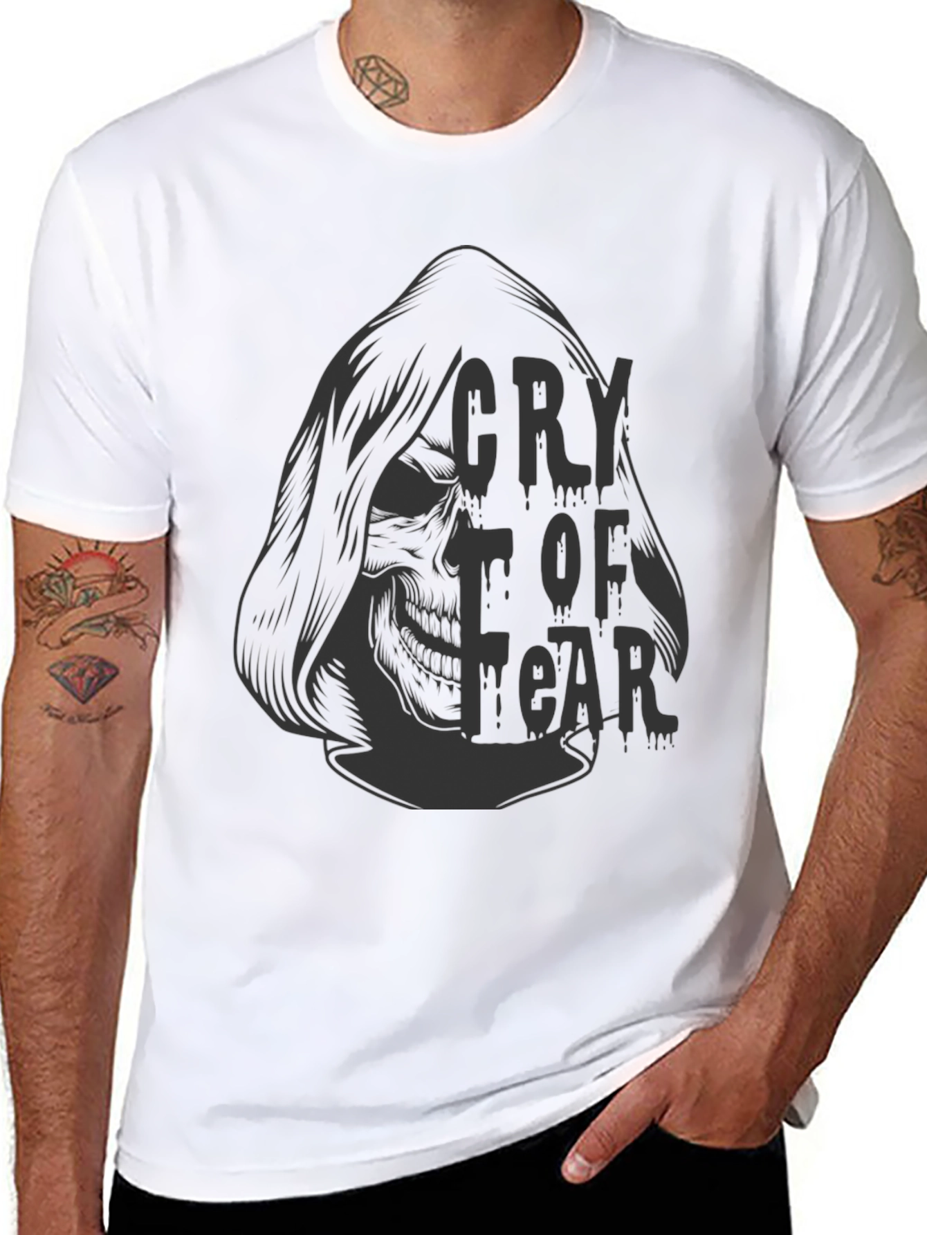 Cry of Fear Skull Graphic Tee - Black