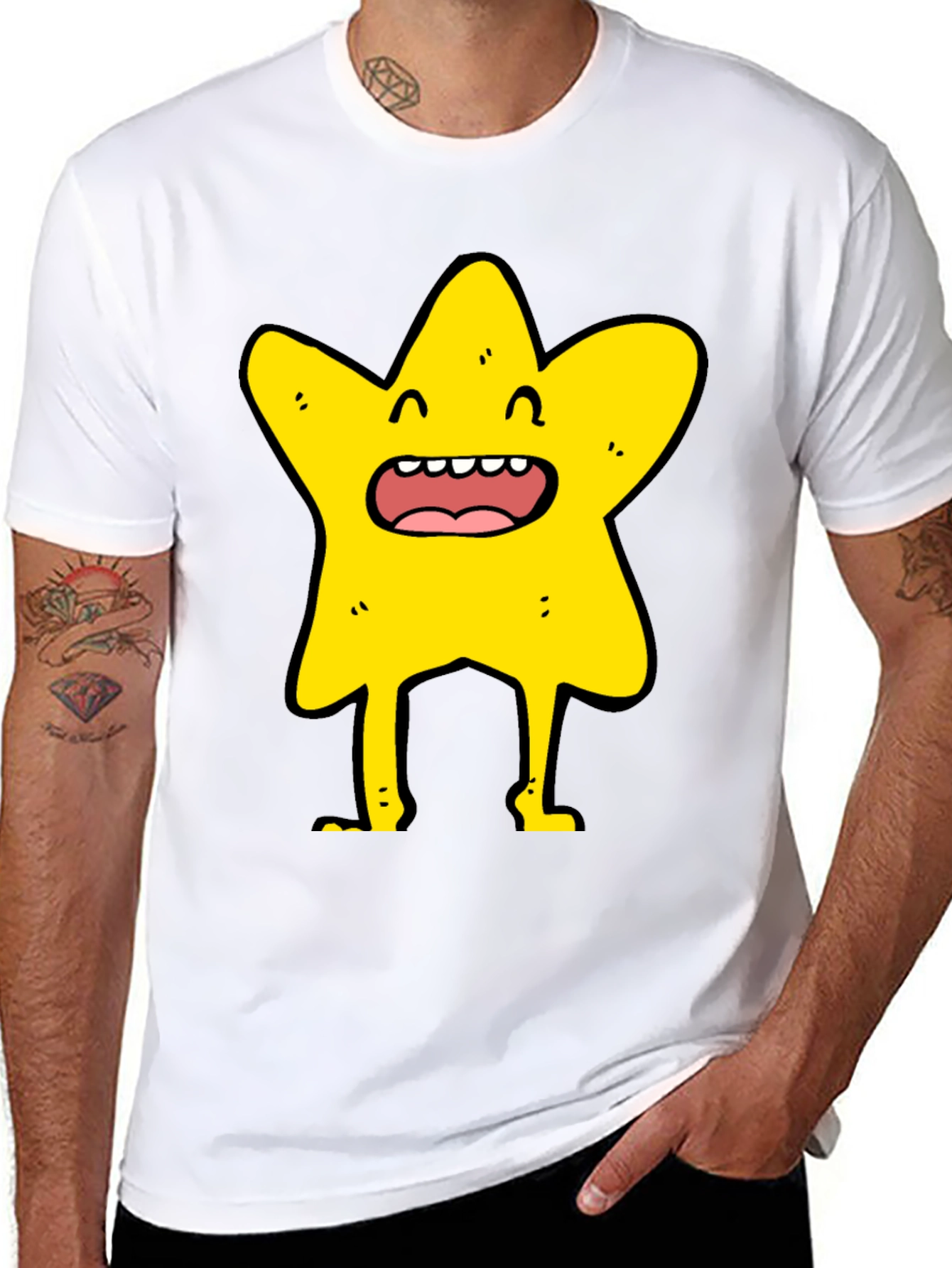Star Character Black T-Shirt