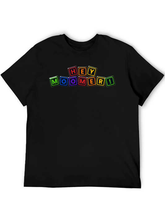 HEY MOOMER! Graphic T-Shirt - Black