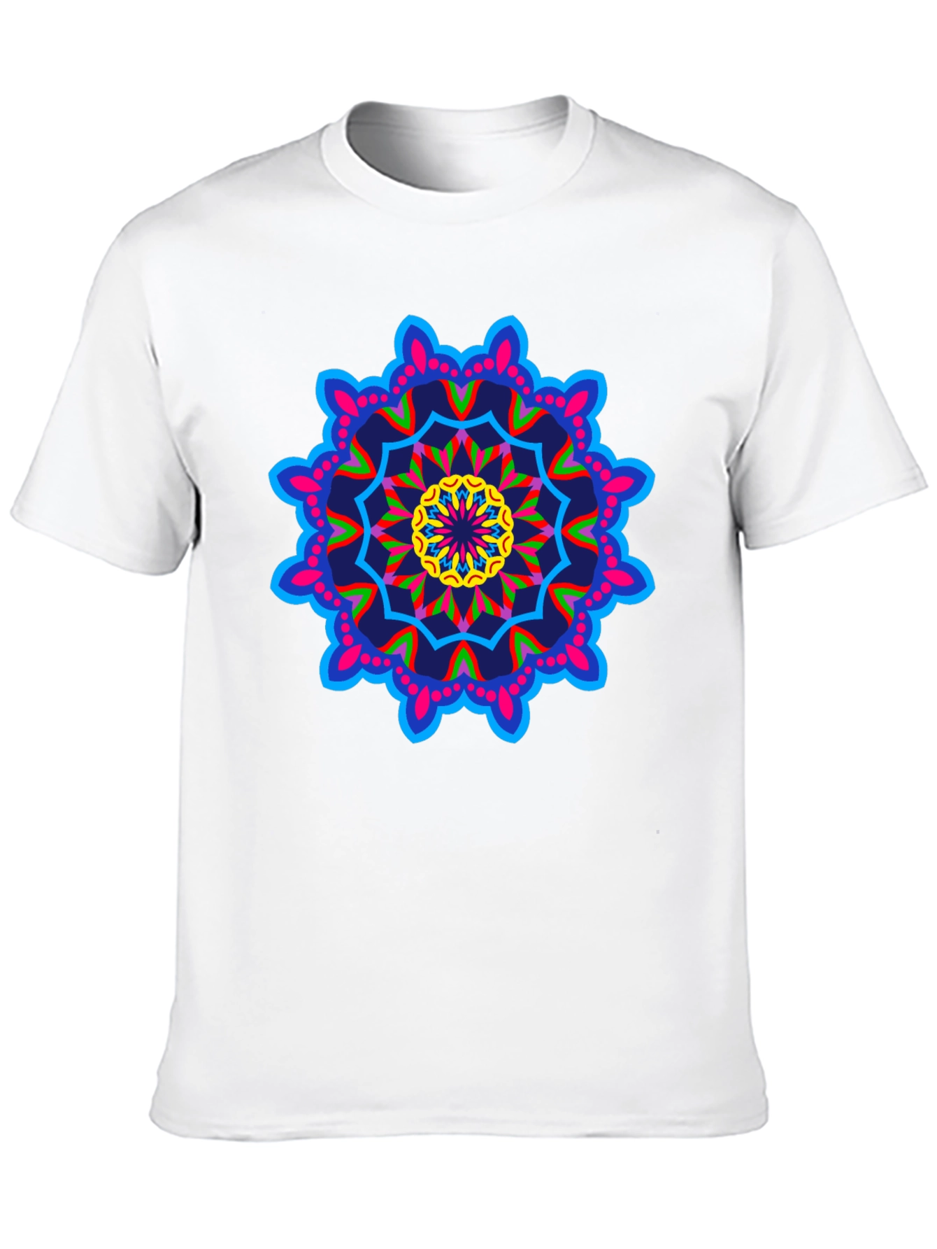 Vibrant Mandala Graphic Black T-Shirt