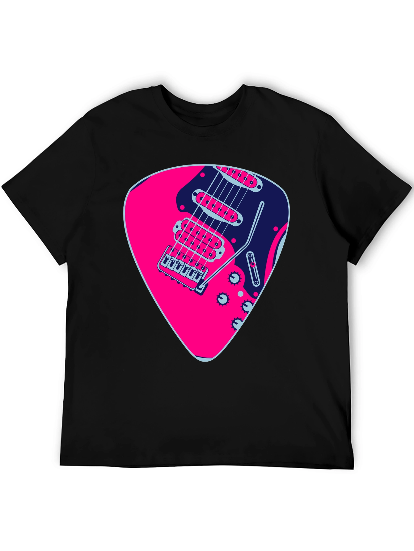 Guitar Pick Graphic Black T-Shirt