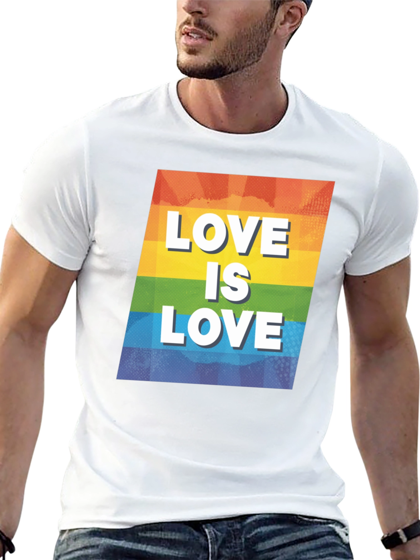 Love is Love Graphic T-Shirt - Pride LGBTQ+ Rainbow