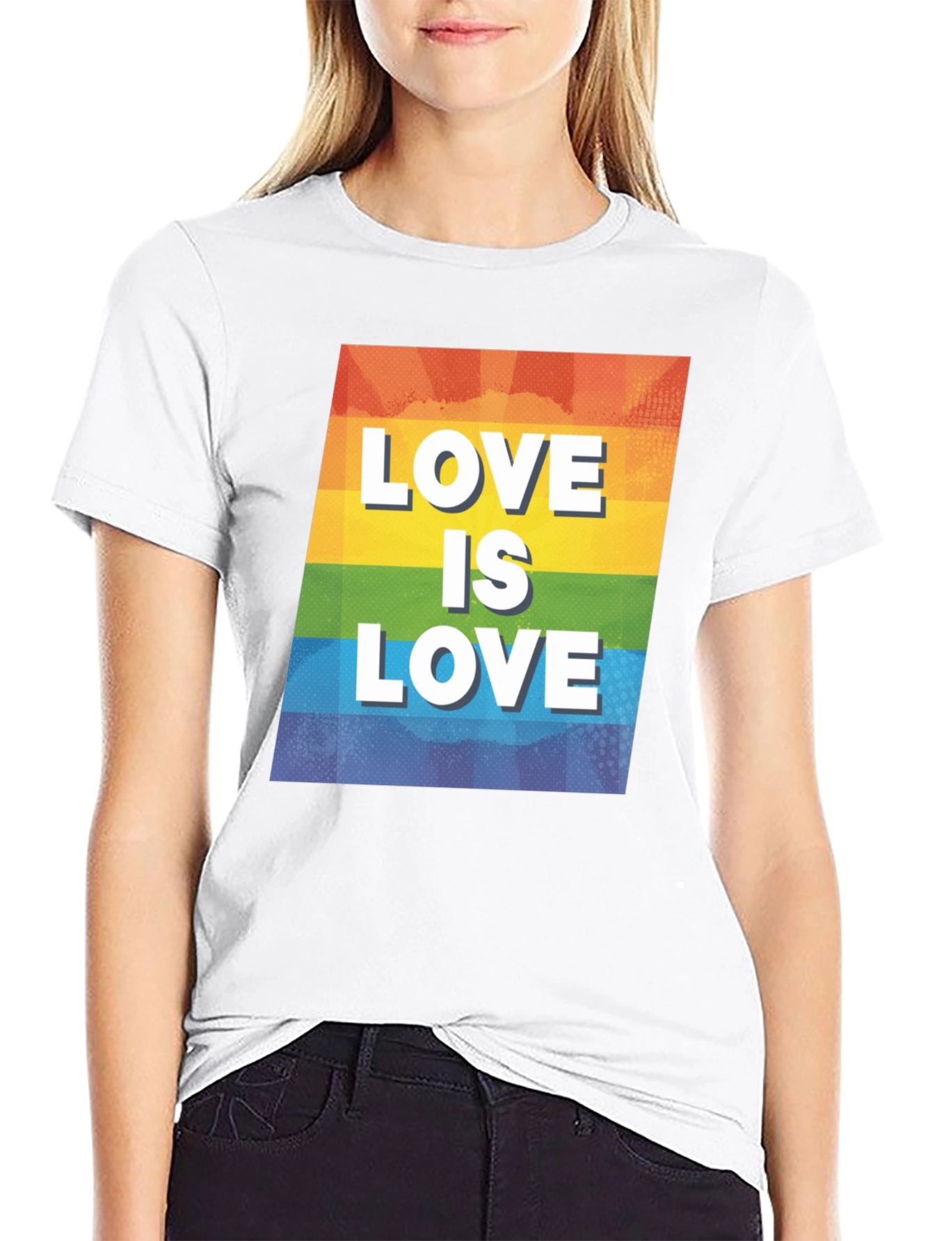 Love is Love Graphic T-Shirt - Pride LGBTQ+ Rainbow