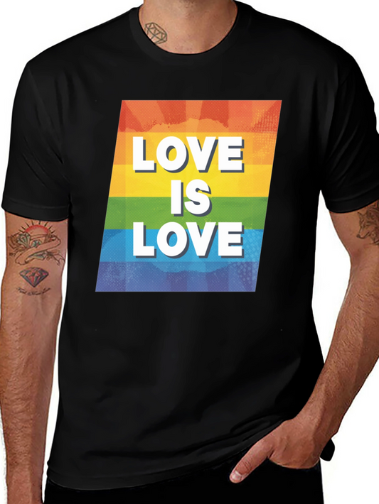 Love is Love Graphic T-Shirt - Pride LGBTQ+ Rainbow
