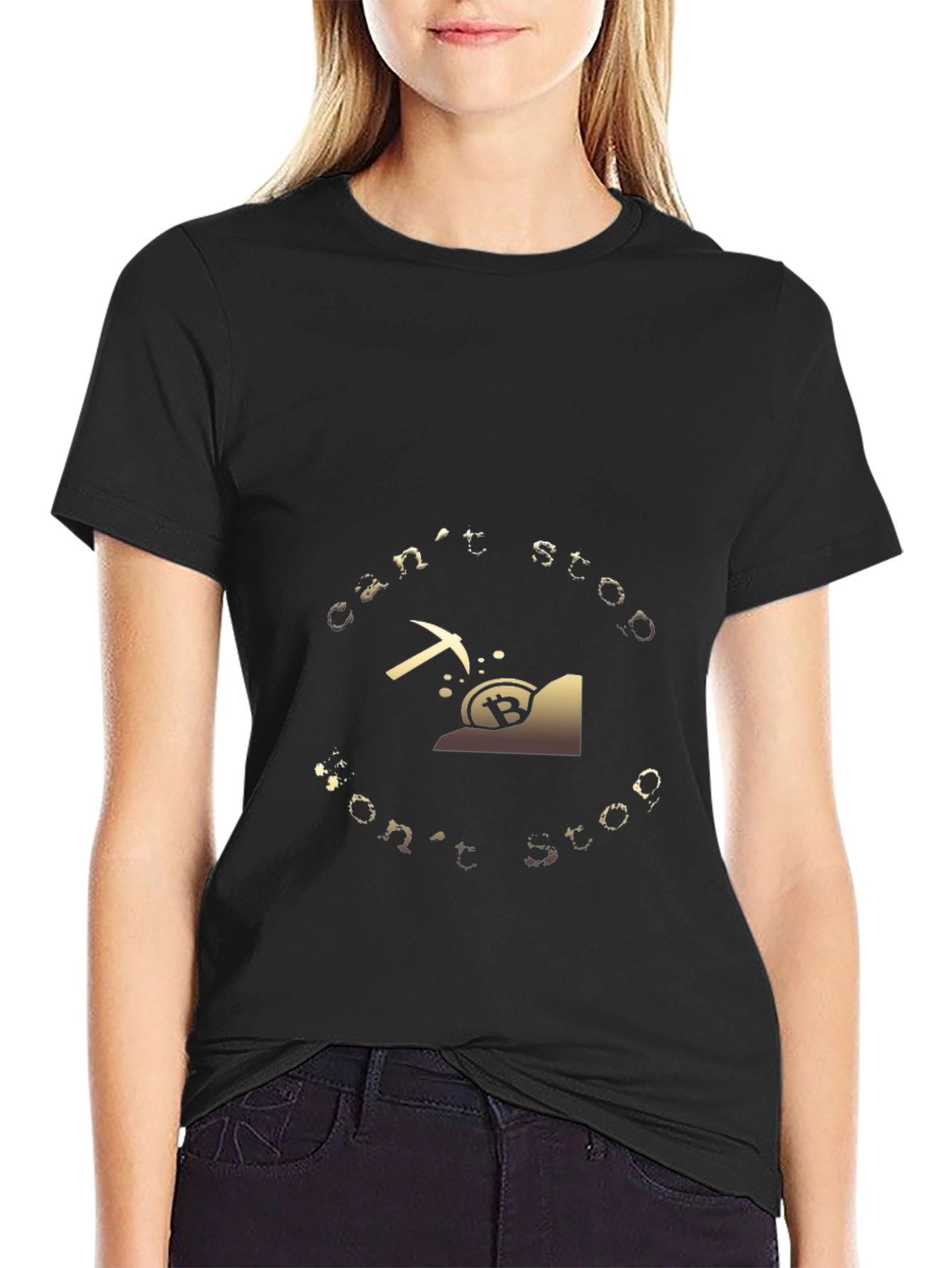 Bitcoin Mining T-Shirt - Cant Stop Wont Stop