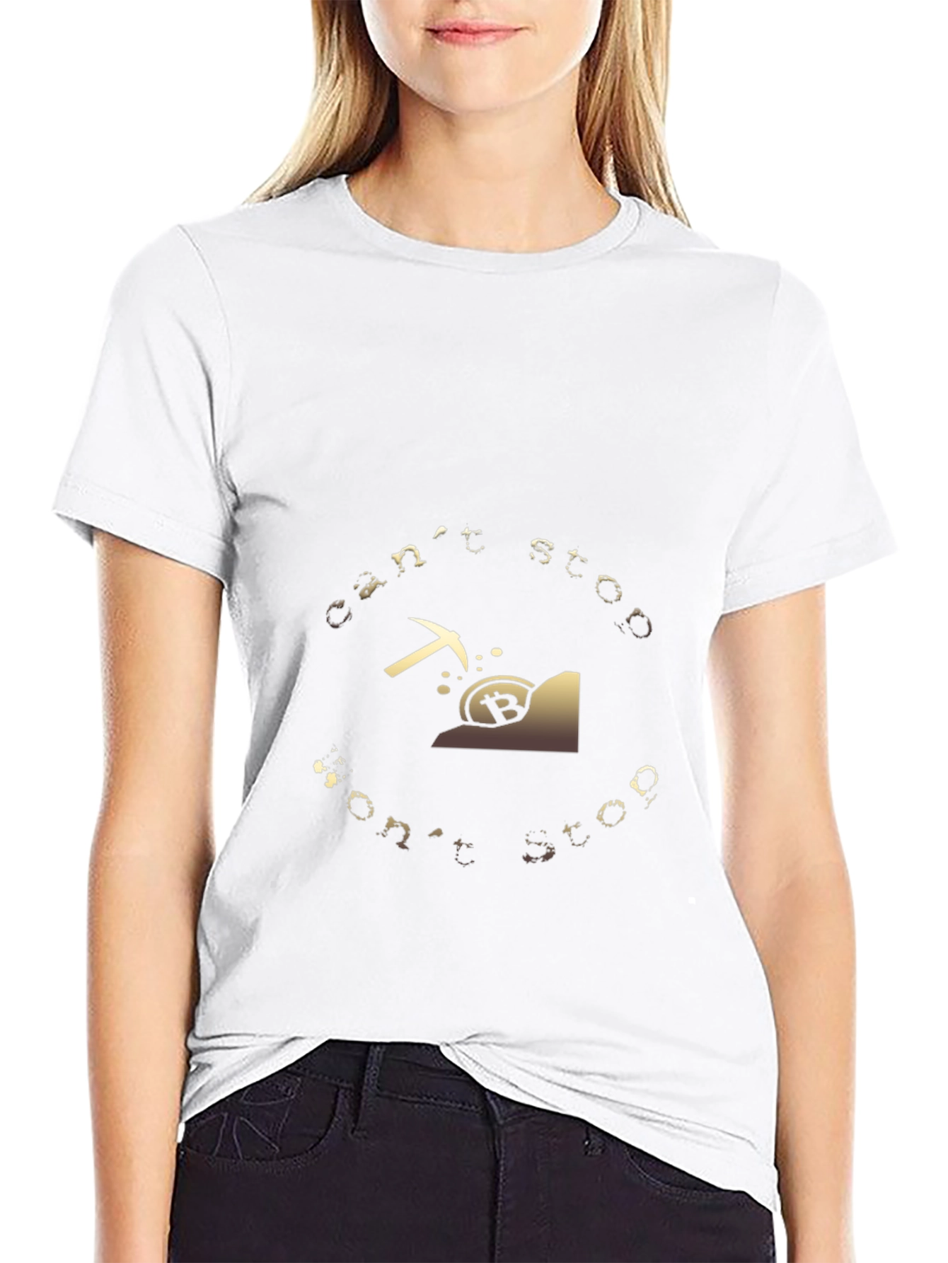 Bitcoin Mining T-Shirt - Cant Stop Wont Stop