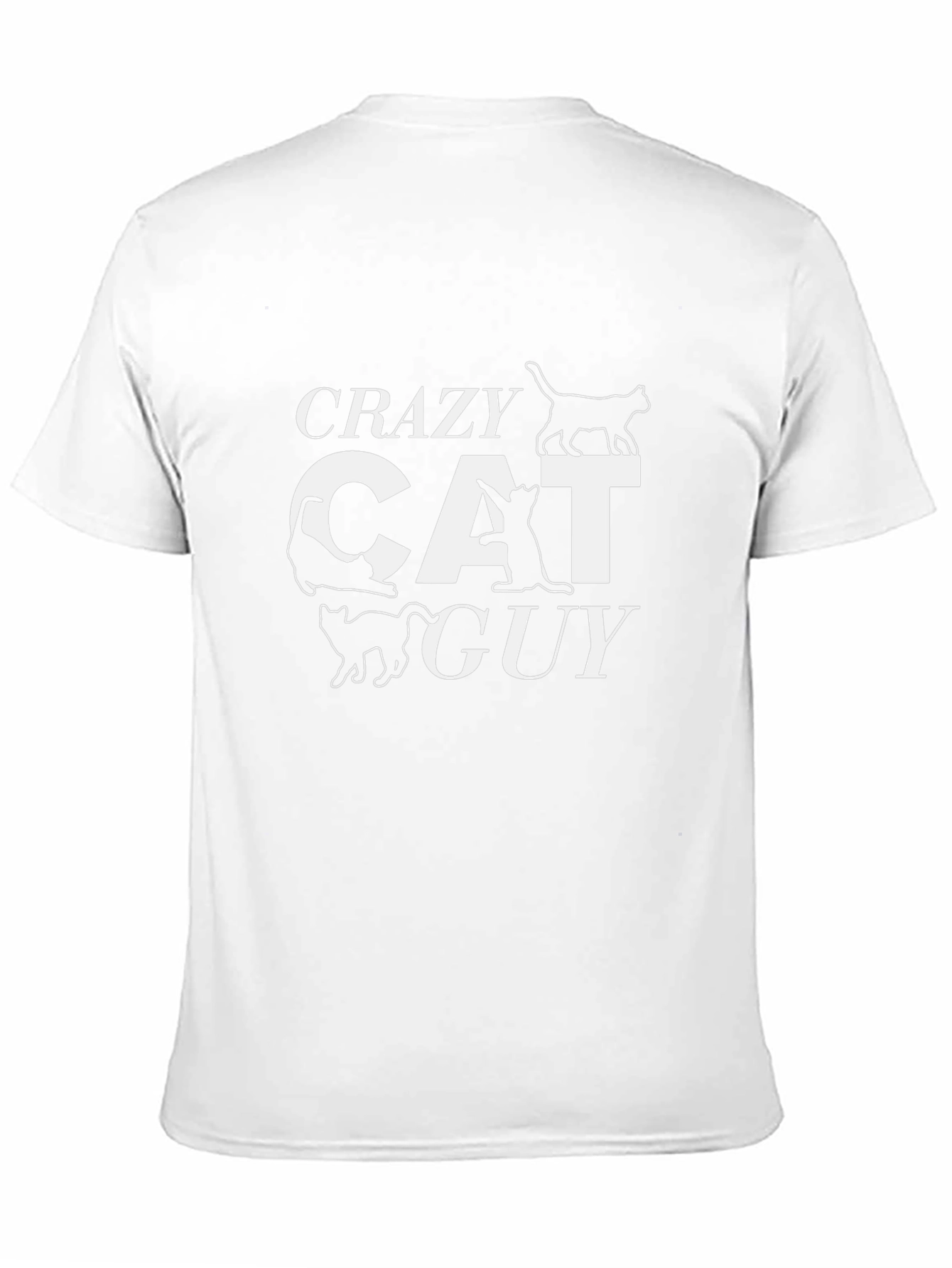 Crazy Cat Guy T-Shirt - Funny Novelty Tee