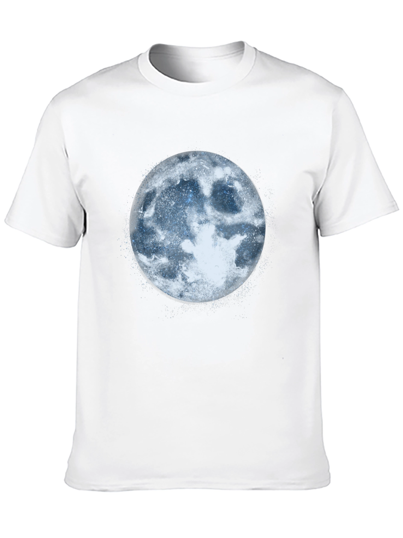 Mens Black T-Shirt with Moon Graphic