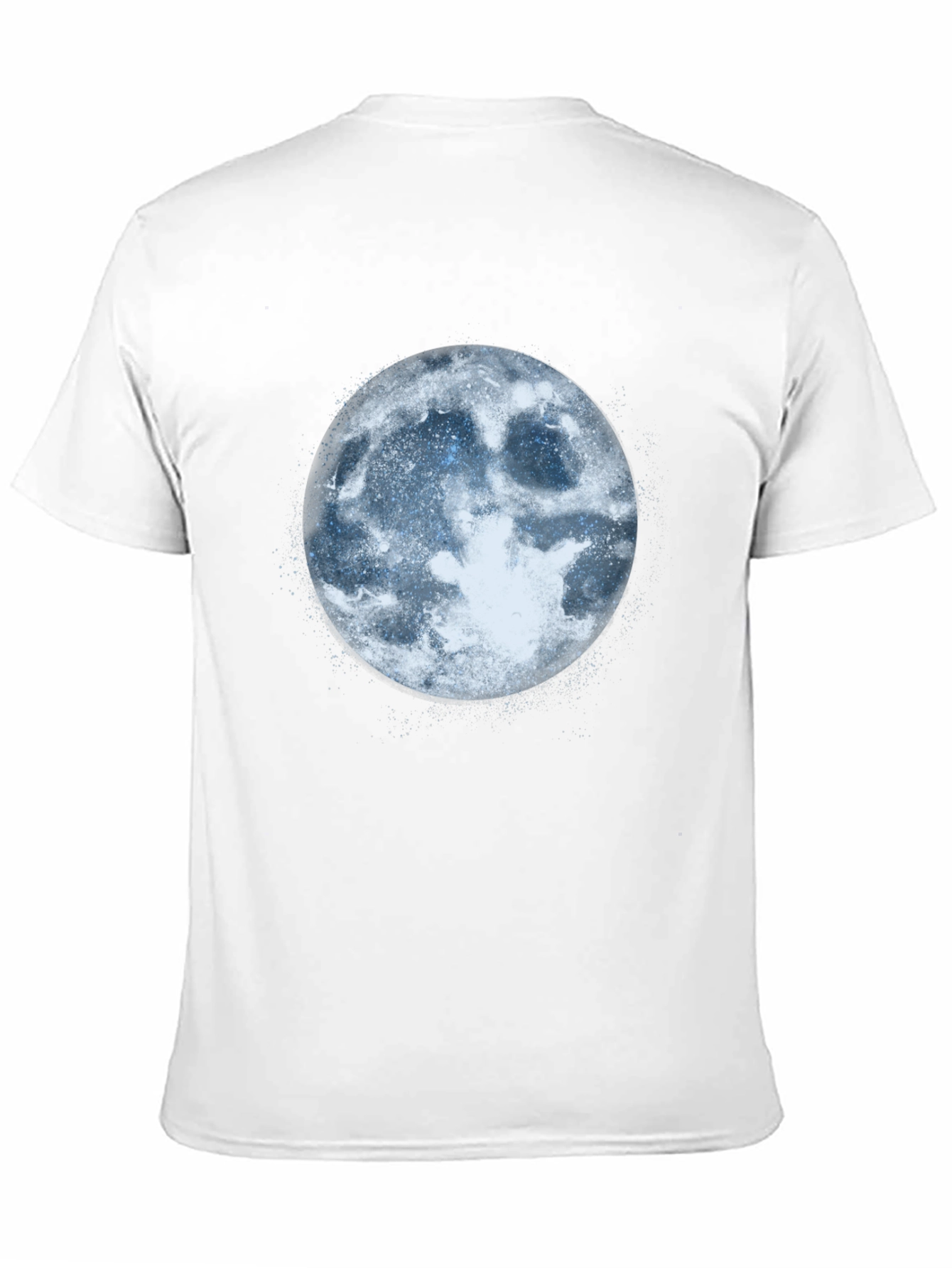 Mens Black T-Shirt with Moon Graphic