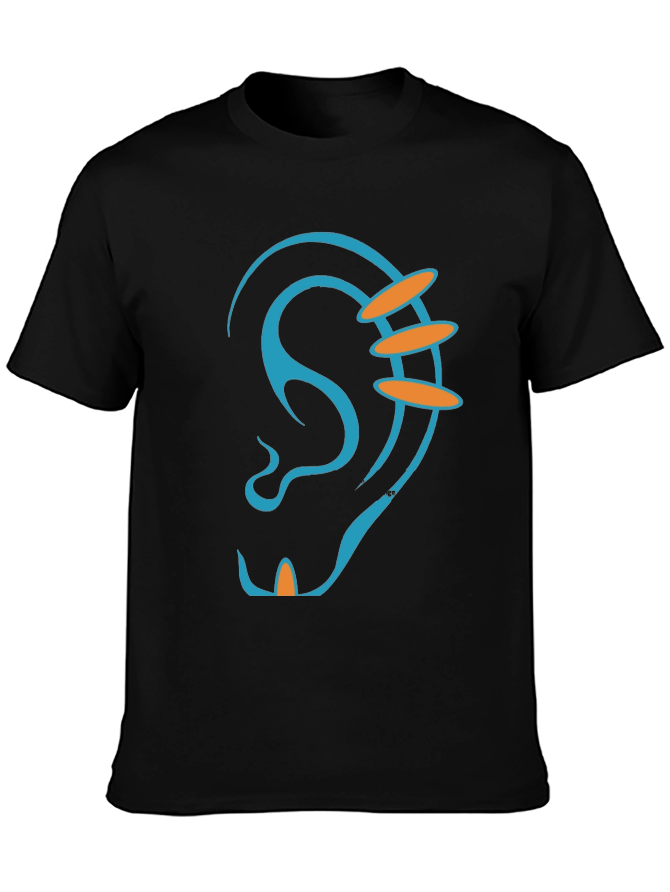 Ear Graphic T-Shirt - Unique Piercing Design
