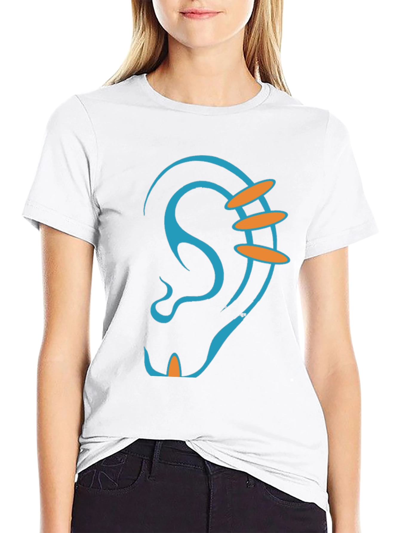 Ear Graphic T-Shirt - Unique Piercing Design