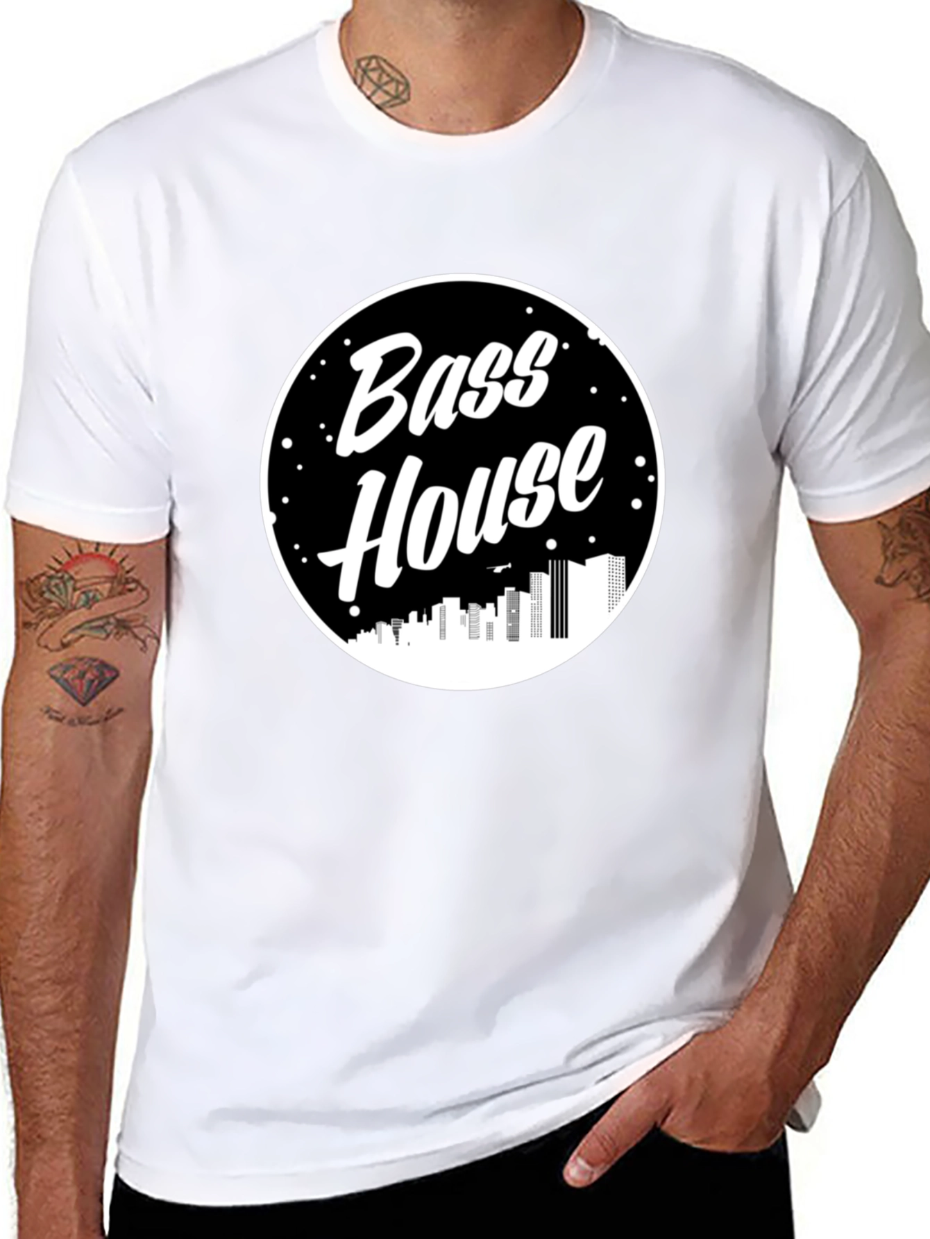 Bass House Black T-Shirt - EDM Music Rave Apparel