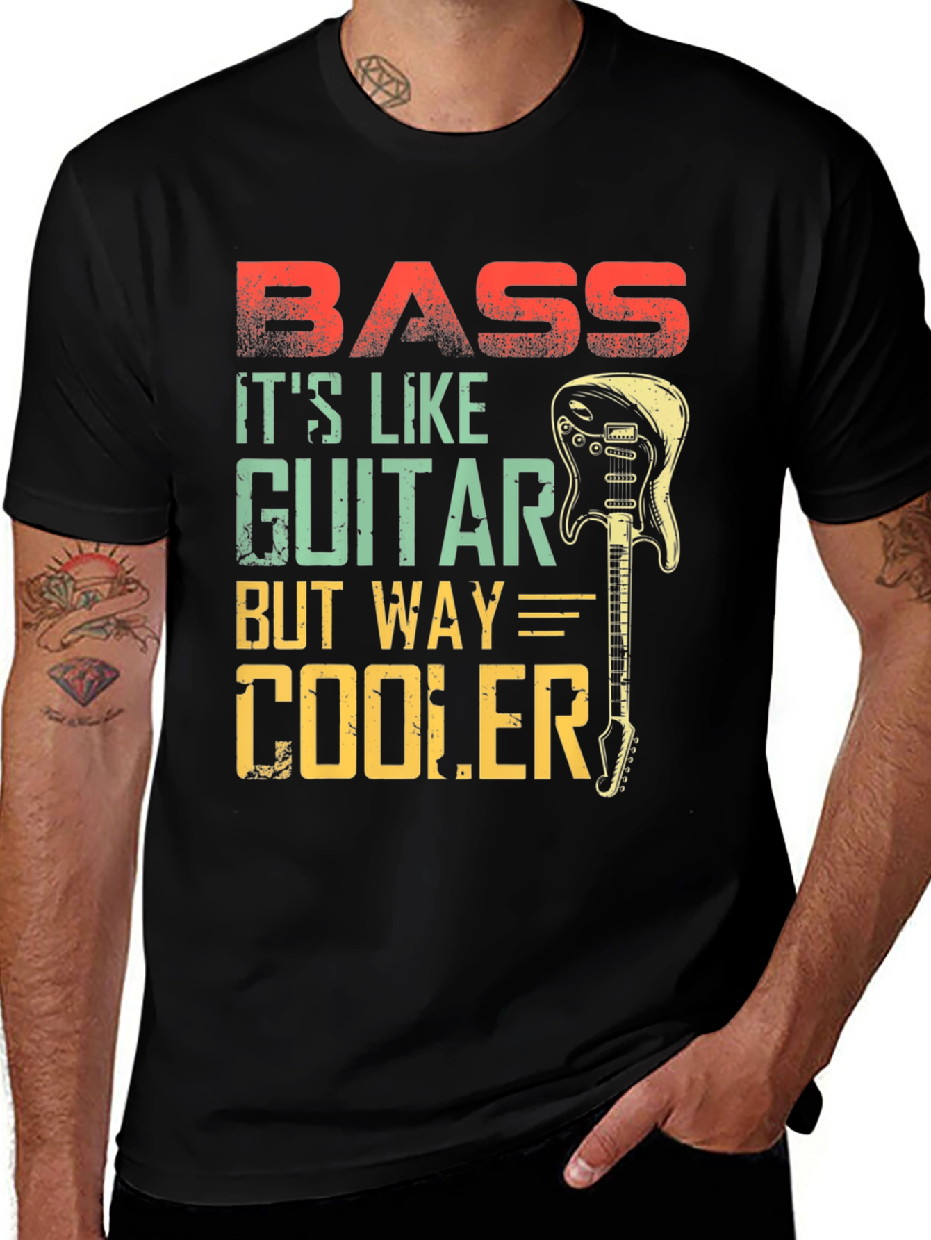 Bass Guitar T-Shirt - Cooler Than Guitar