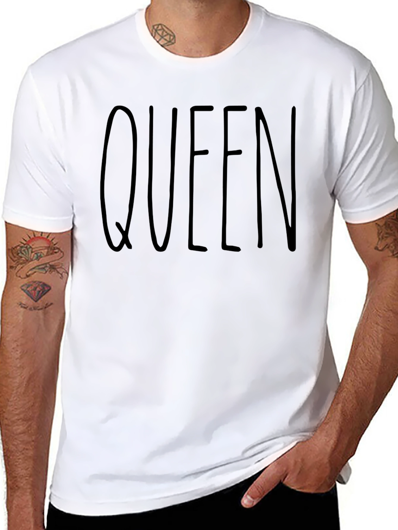 Queen Graphic Tee - Black Casual T-Shirt