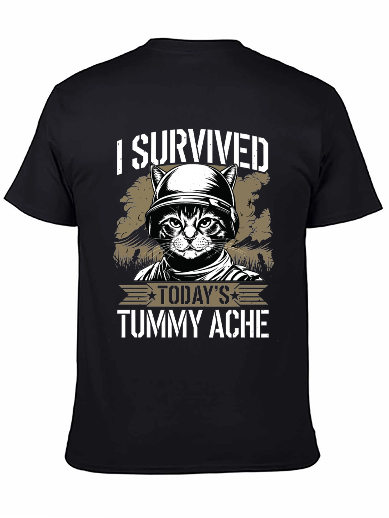 I Survived Tummy Ache Cat T-Shirt