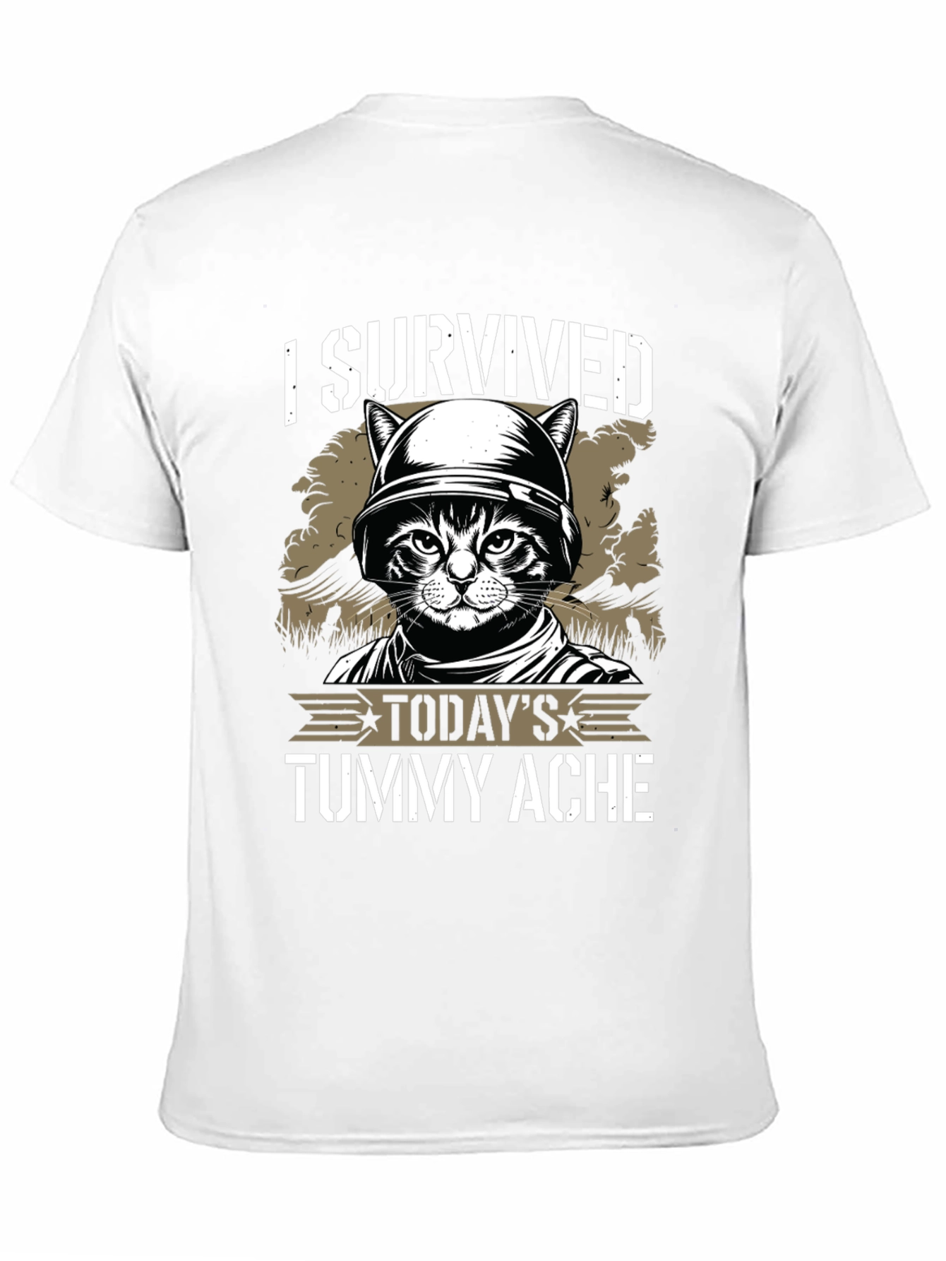 I Survived Tummy Ache Cat T-Shirt