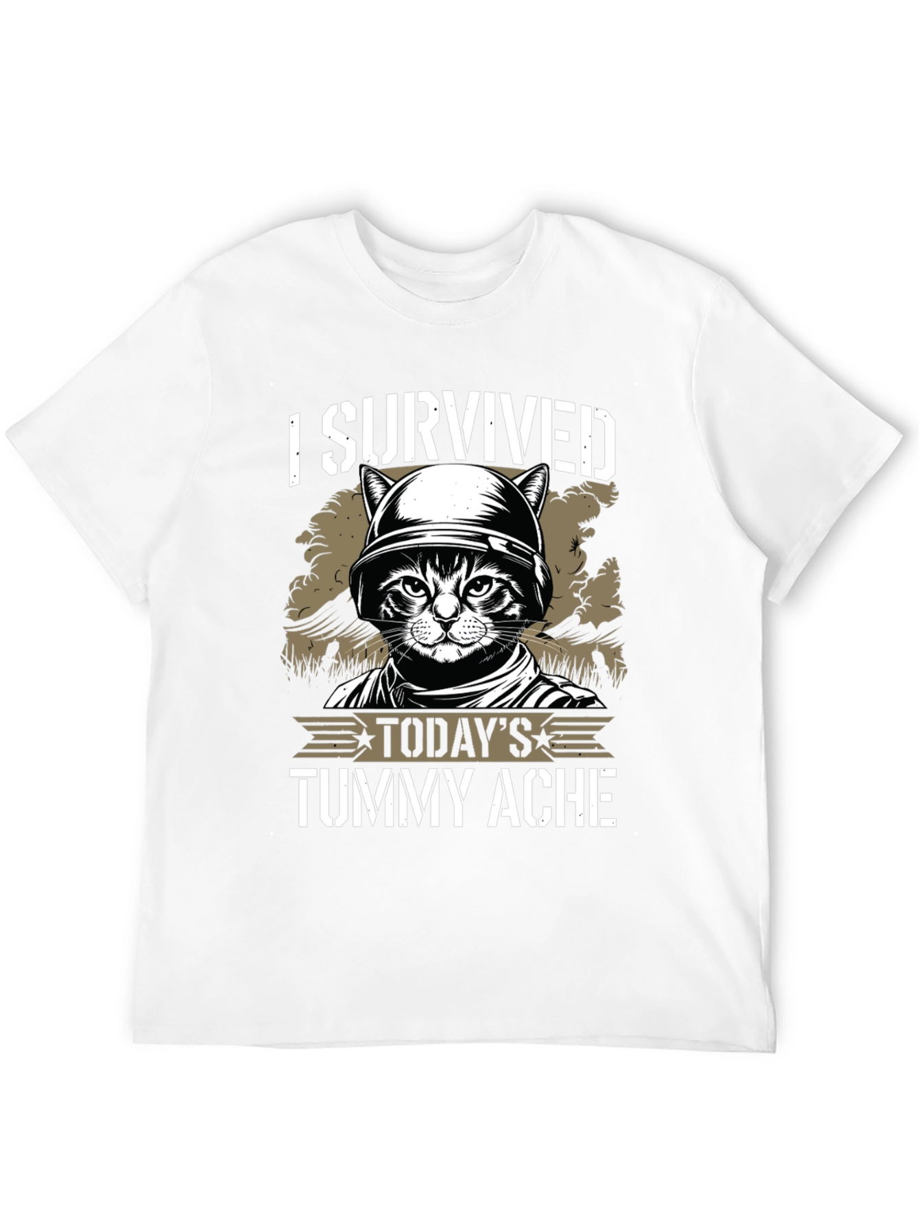 I Survived Tummy Ache Cat T-Shirt