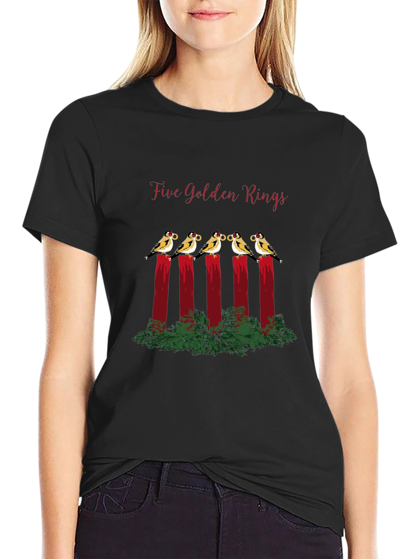 Five Golden Rings T-Shirt - Holiday Cheer!