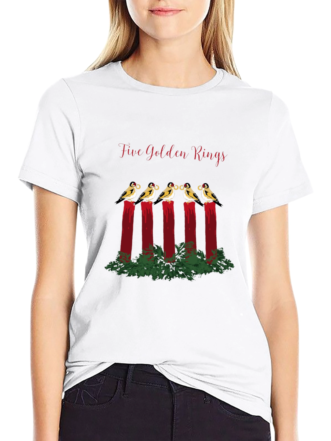 Five Golden Rings T-Shirt - Holiday Cheer!