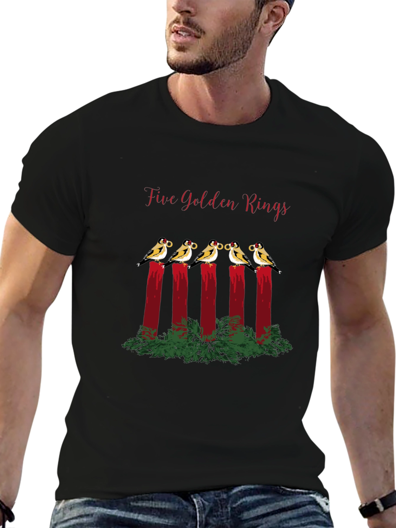 Five Golden Rings T-Shirt - Holiday Cheer!