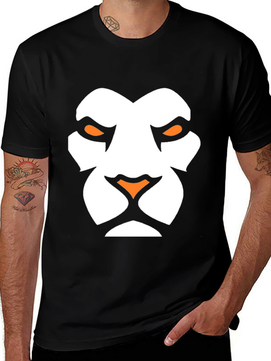 Lion Face Graphic Tee - Black