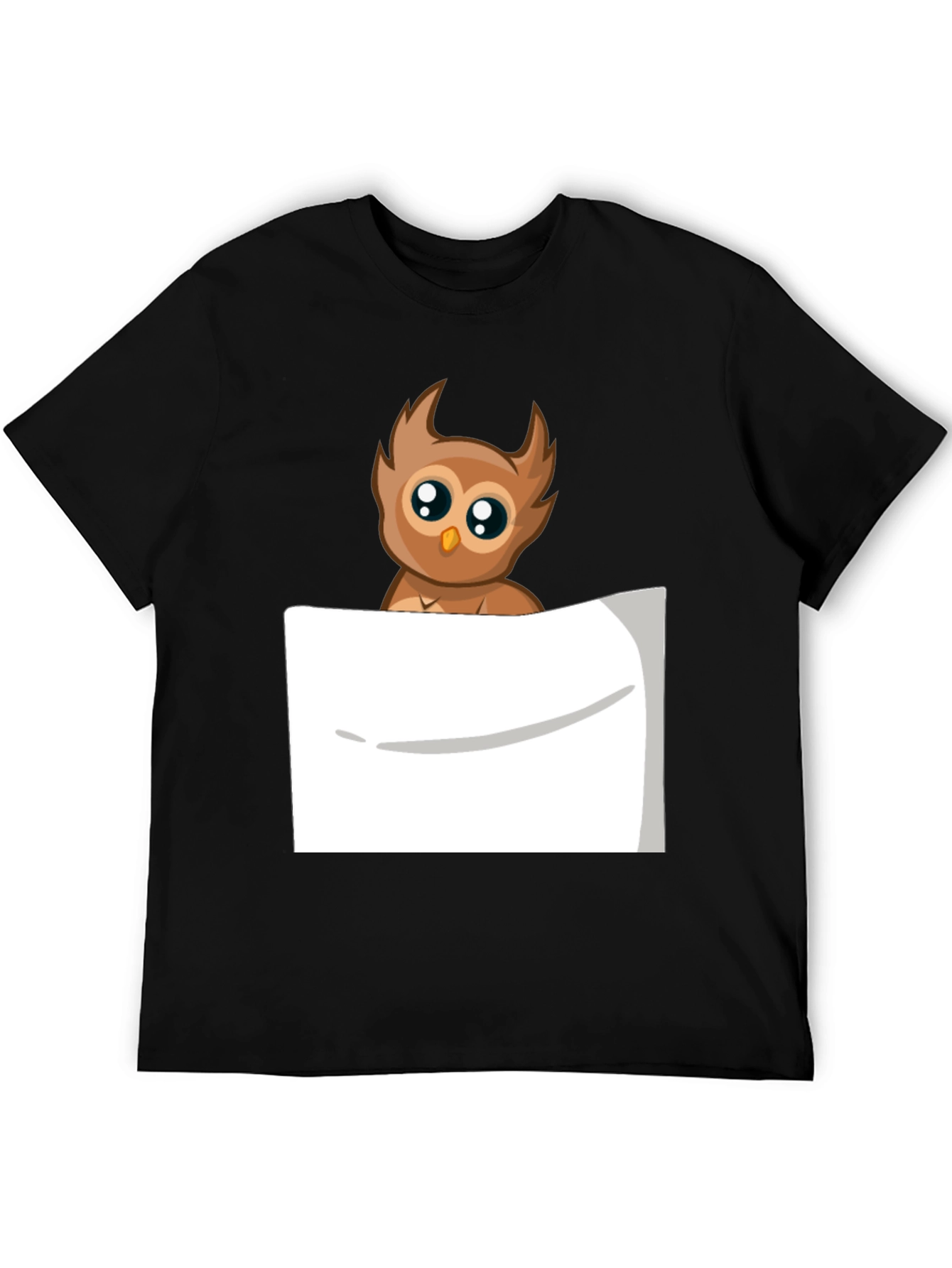 Owl Pocket Print Tee - Soft Cotton Blend