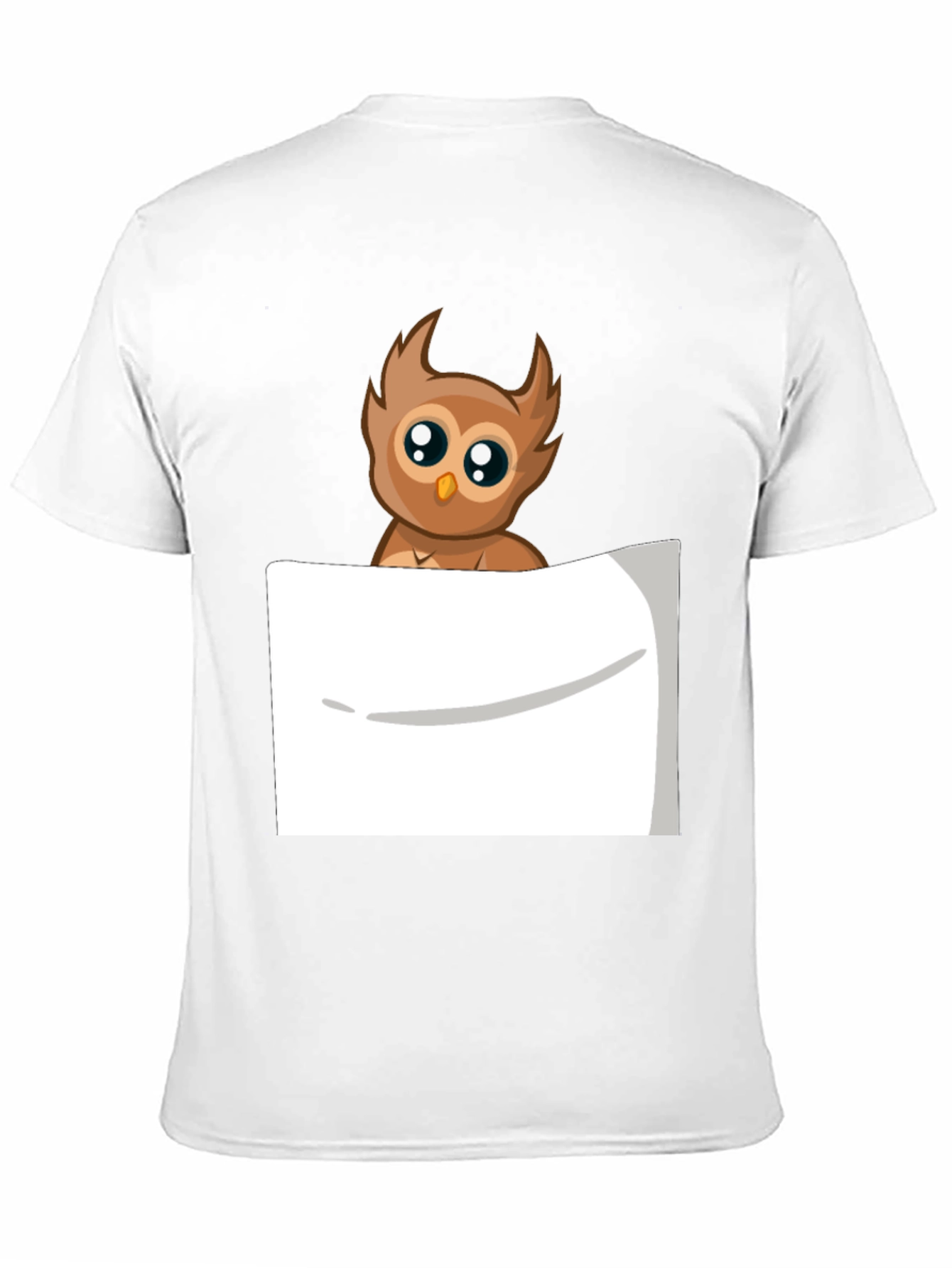 Owl Pocket Print Tee - Soft Cotton Blend
