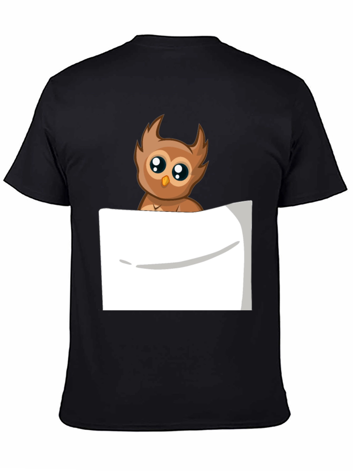 Owl Pocket Print Tee - Soft Cotton Blend