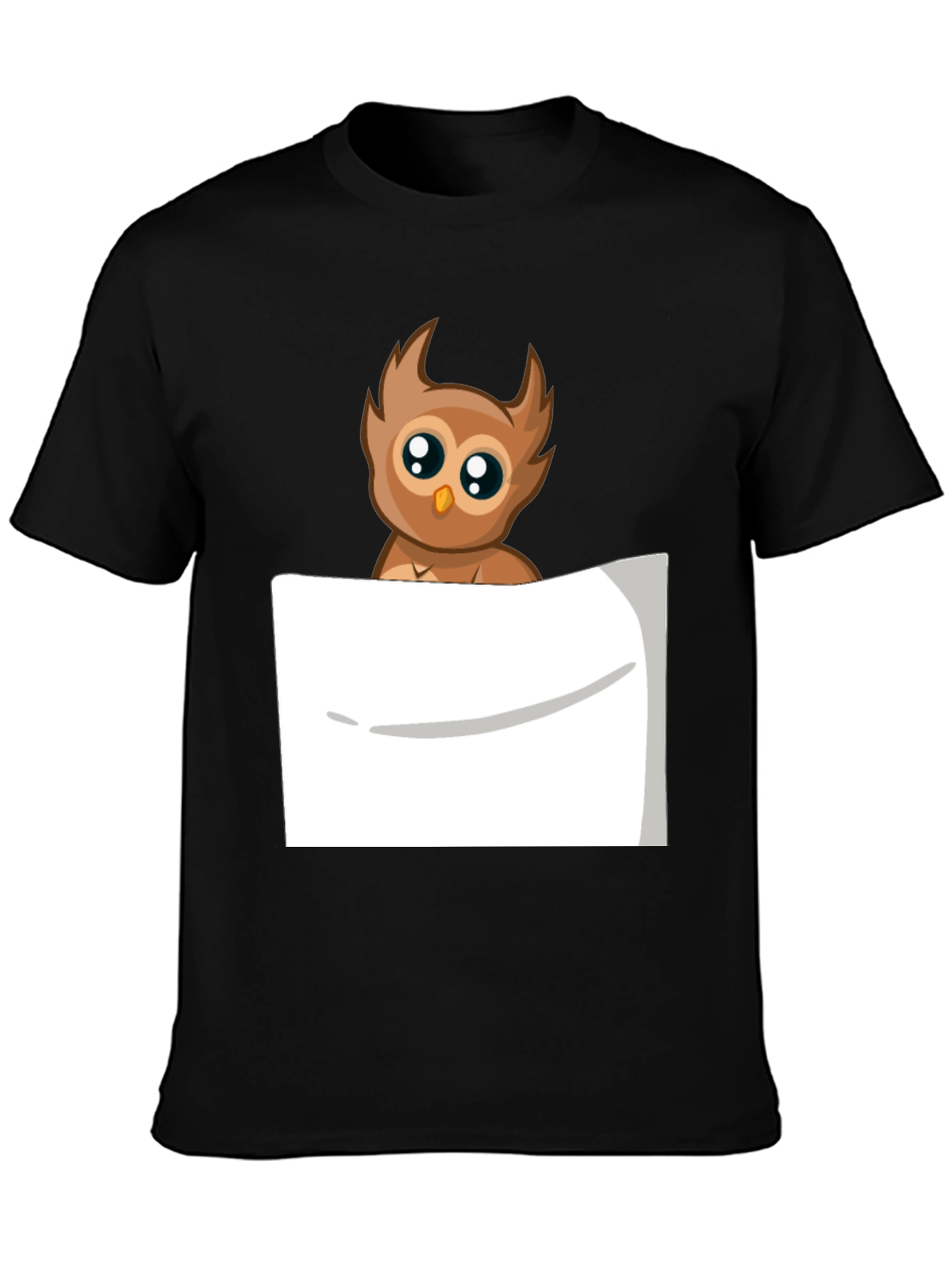 Owl Pocket Print Tee - Soft Cotton Blend