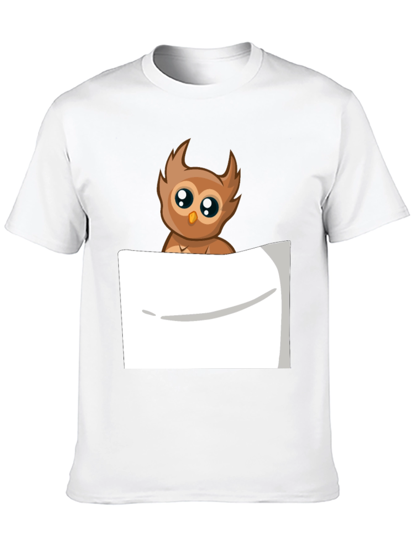 Owl Pocket Print Tee - Soft Cotton Blend