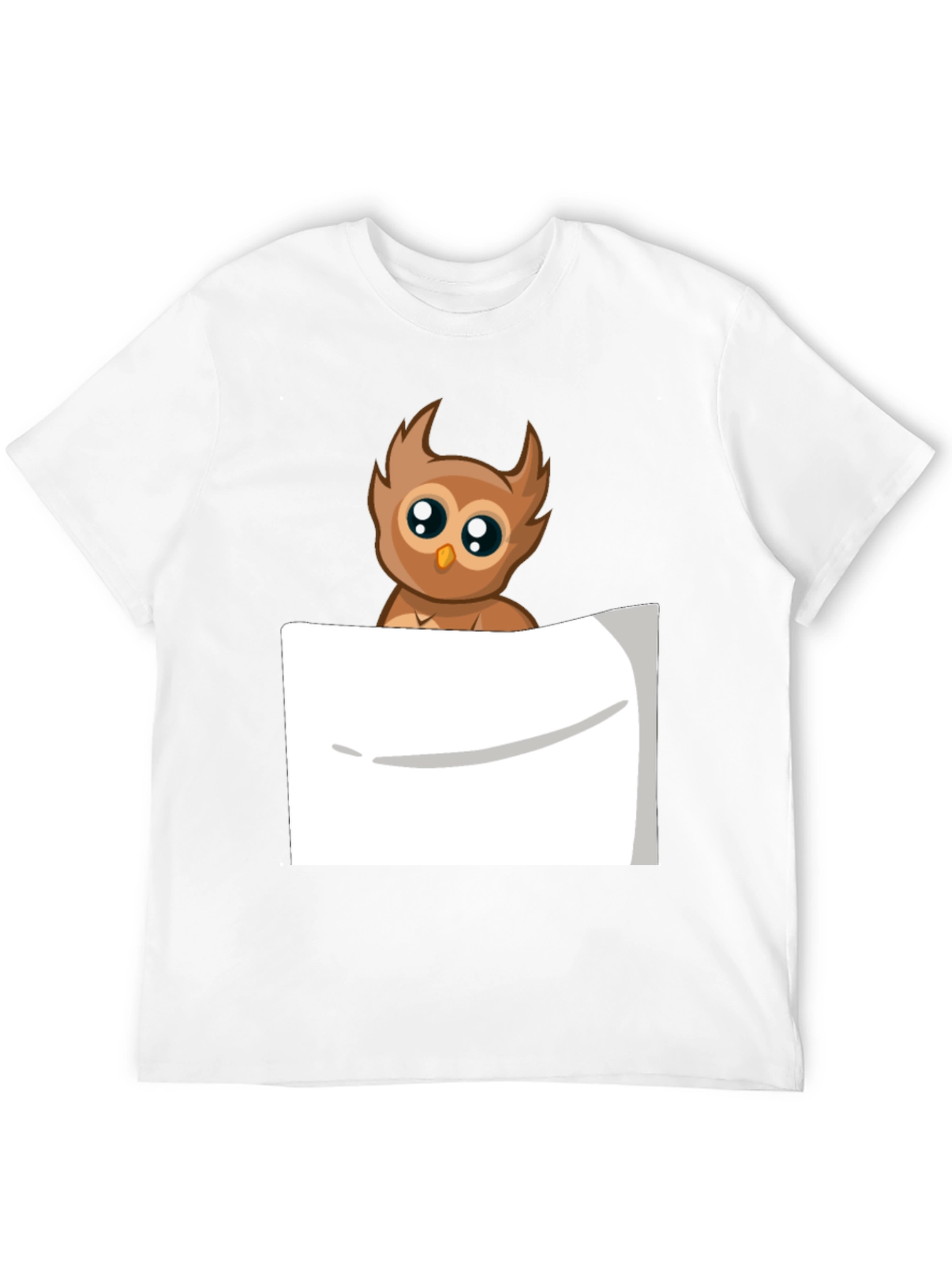 Owl Pocket Print Tee - Soft Cotton Blend