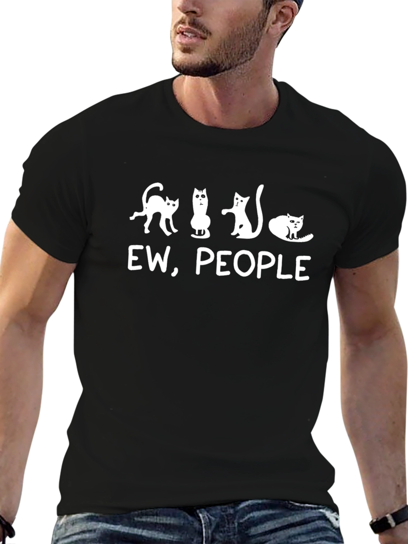 Ew People Cat Graphic T-Shirt