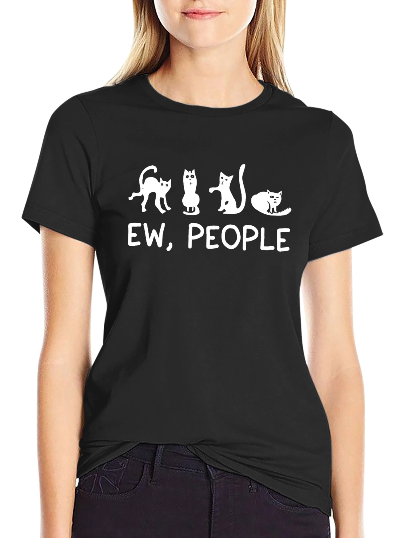 Ew People Cat Graphic T-Shirt