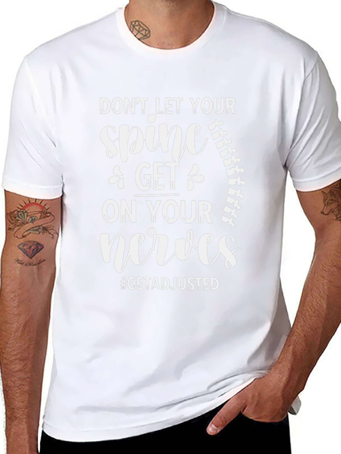 Chiropractor Spine T-Shirt - Get Adjusted Tee