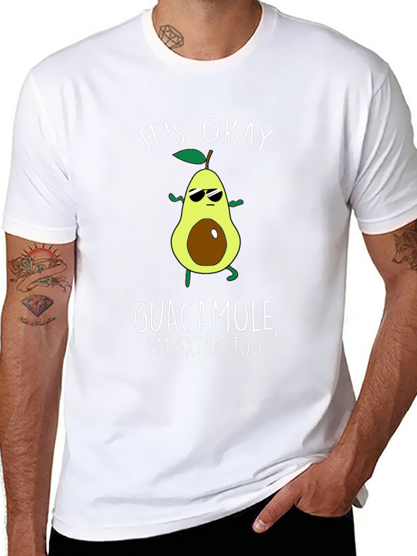 Funny Avocado Its Okay Guacamole Graphic T-Shirt