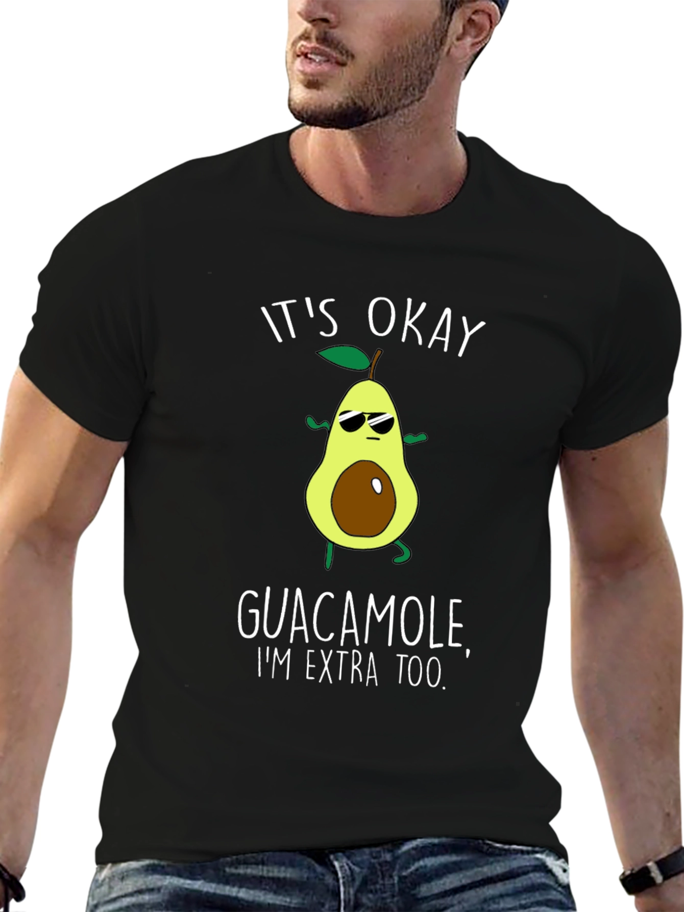 Funny Avocado Its Okay Guacamole Graphic T-Shirt