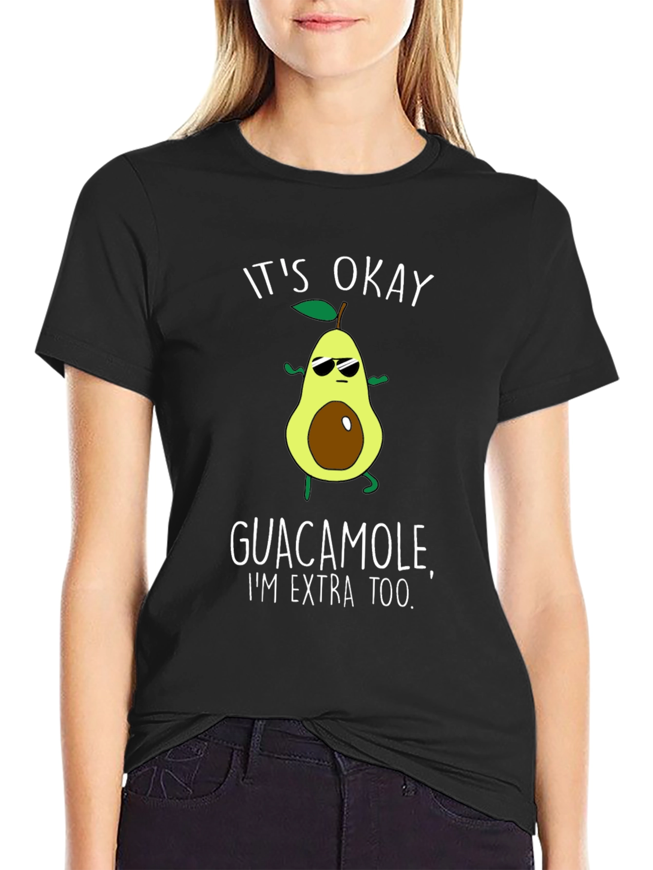 Funny Avocado Its Okay Guacamole Graphic T-Shirt