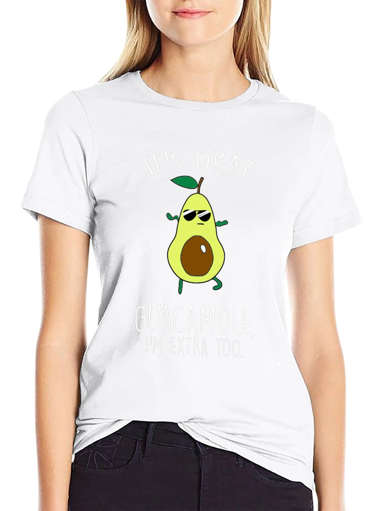 Funny Avocado Its Okay Guacamole Graphic T-Shirt