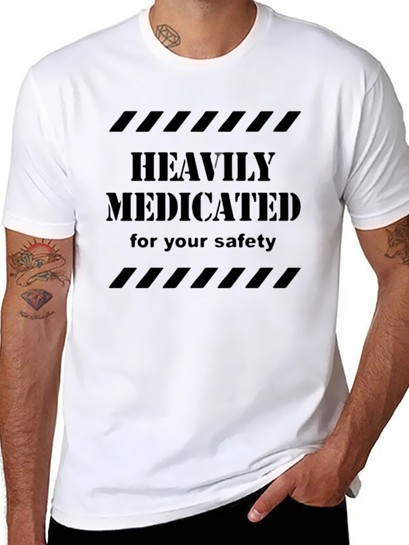 Heavily Medicated Safety T-Shirt - Black