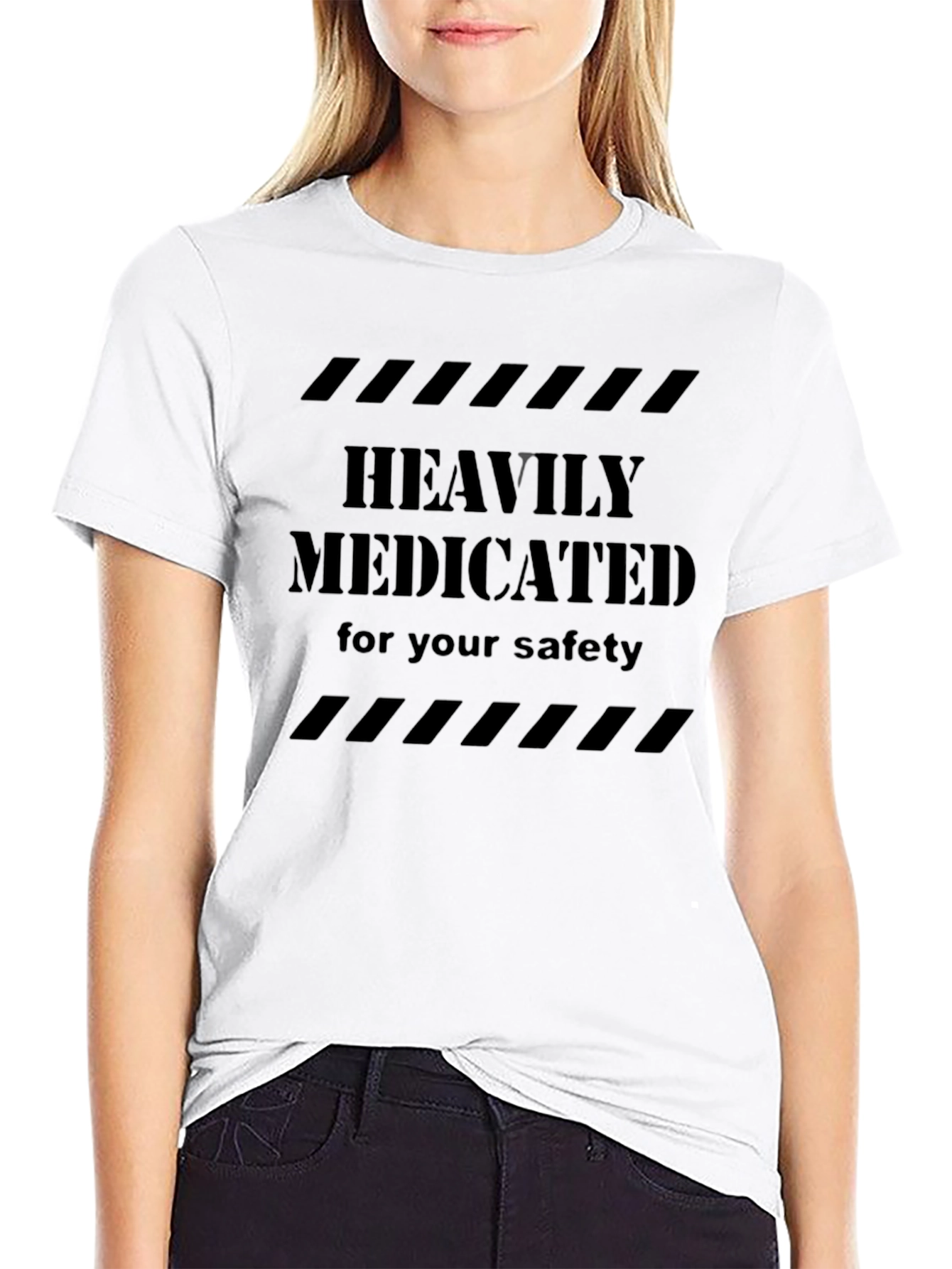 Heavily Medicated Safety T-Shirt - Black