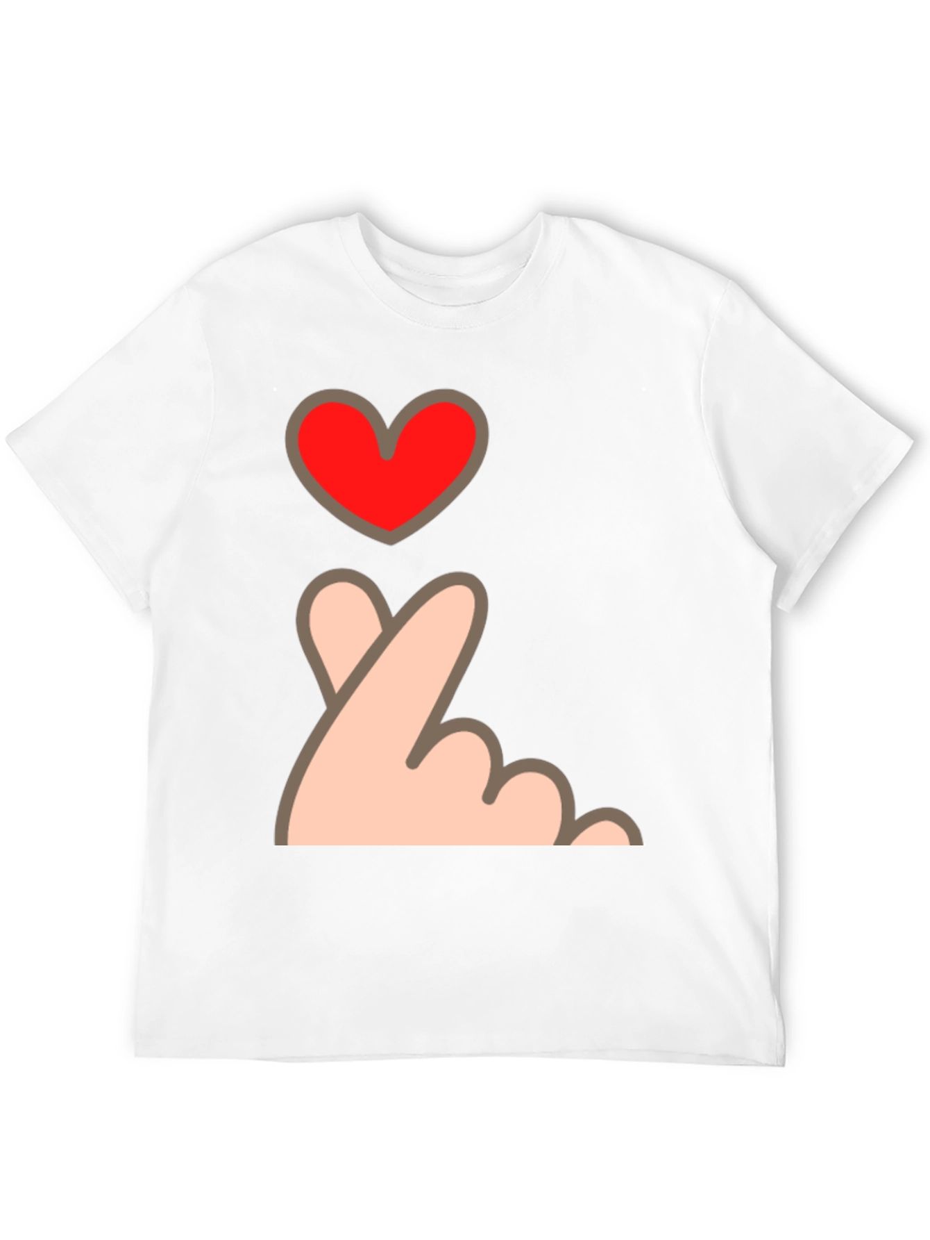 Finger Heart Gesture Graphic Tee