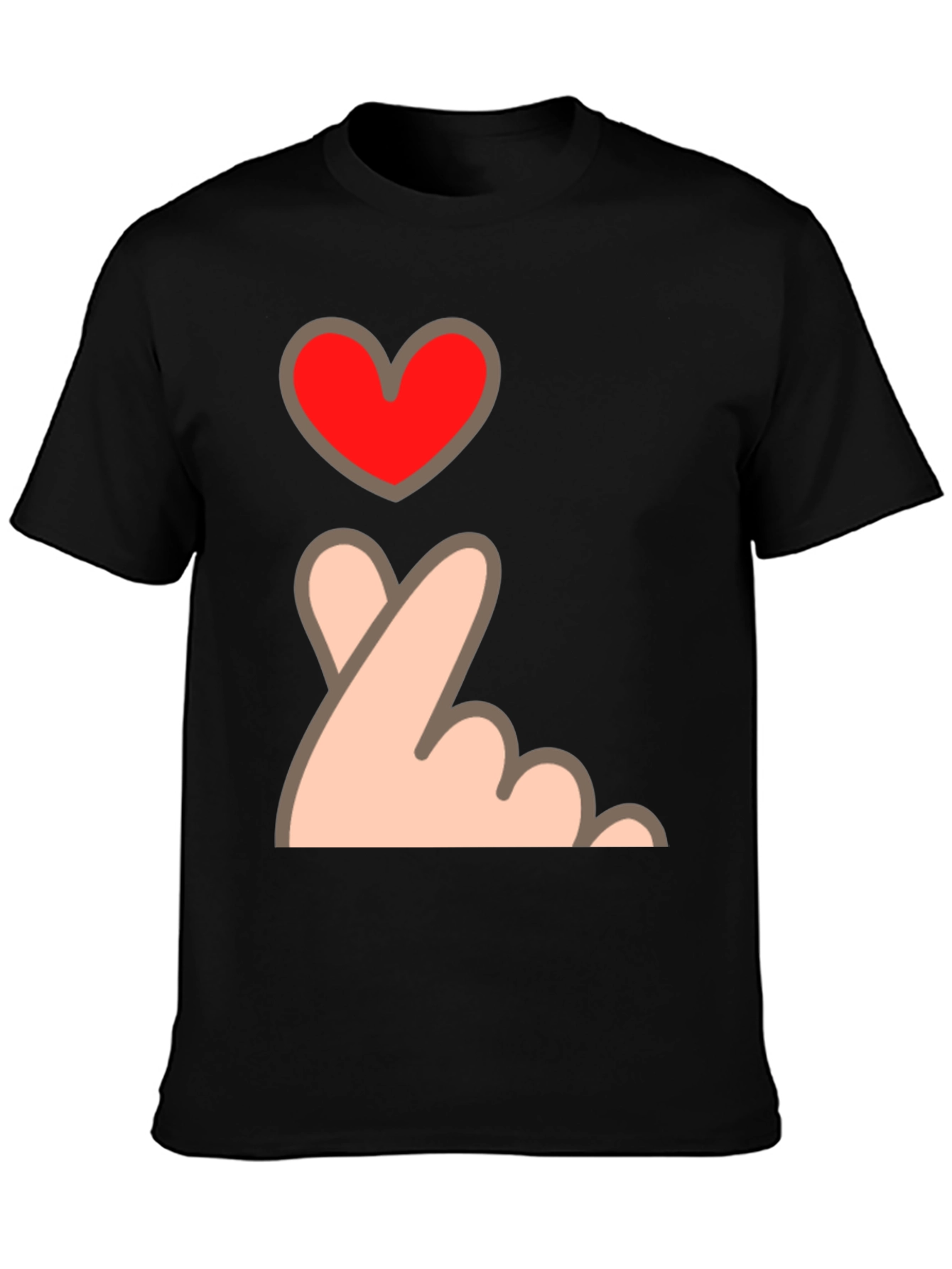 Finger Heart Gesture Graphic Tee
