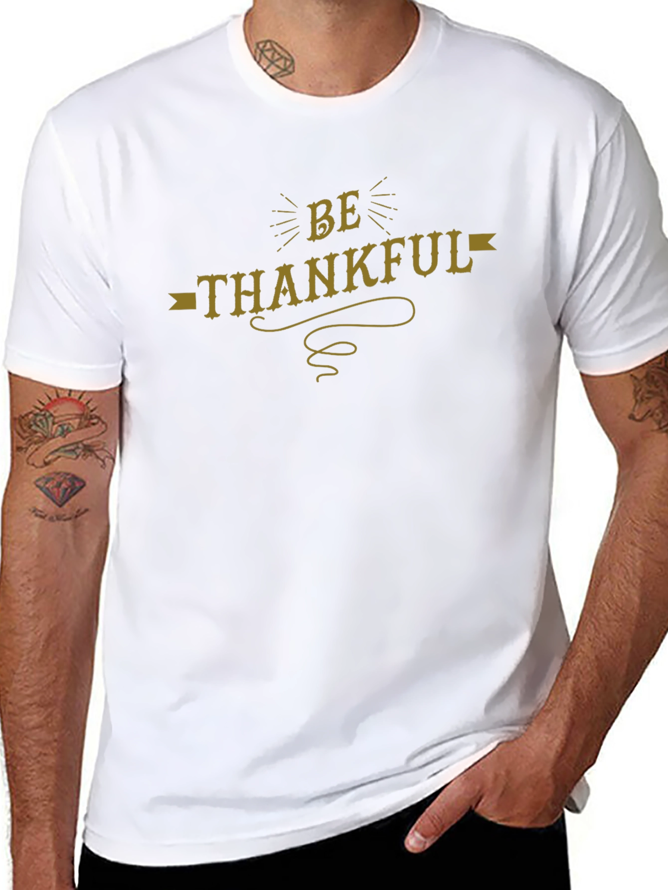 Be Thankful Black Graphic Tee