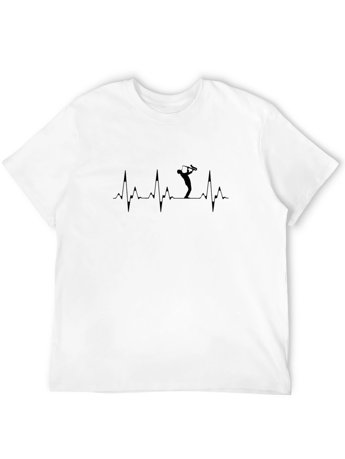 Golf Heartbeat T-Shirt - Black Graphic Tee
