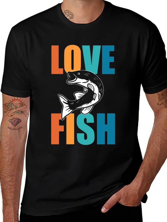 Love Fish Graphic Tee - Fisherman T-Shirt